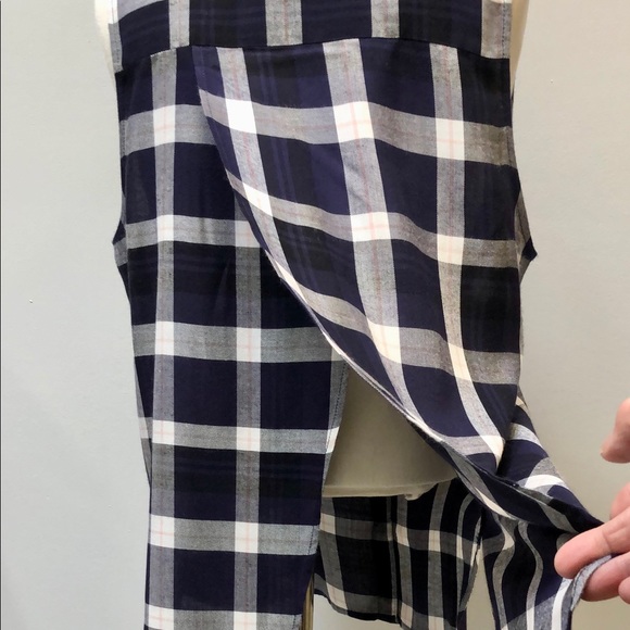 NWOT Cotton Sleeveless Plaid Top - Picture 3 of 5